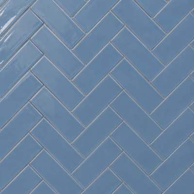 Handvorm Frans Blauw Glans 7,5 x 30